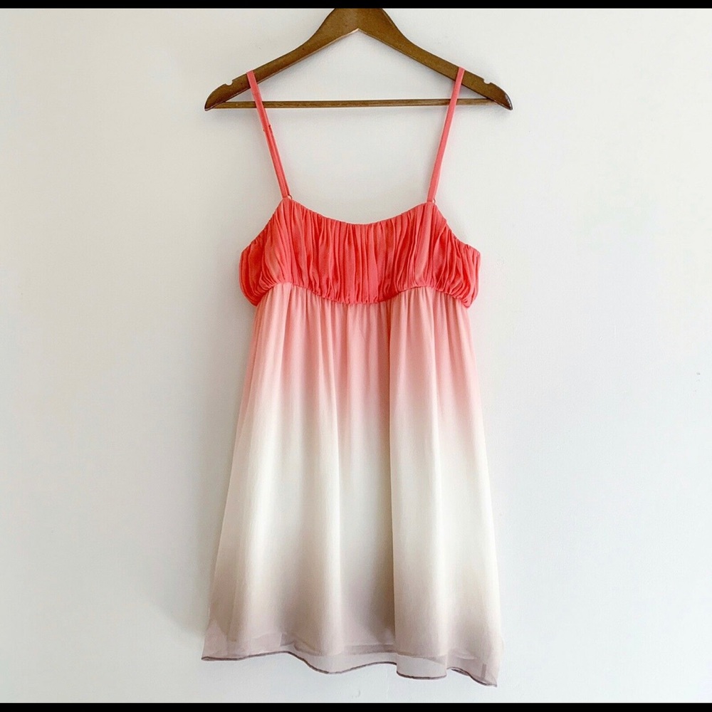 NWT Alice and Olivia coral ombré mini dress